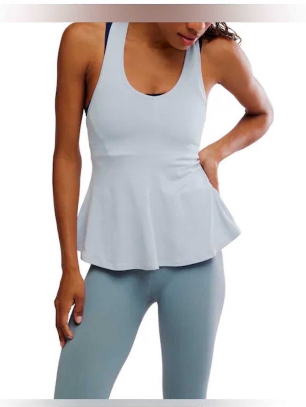 Free People ‘Go to Smooth’ FP Movement Swing Tank in Washed Arctic NWT! 🌷